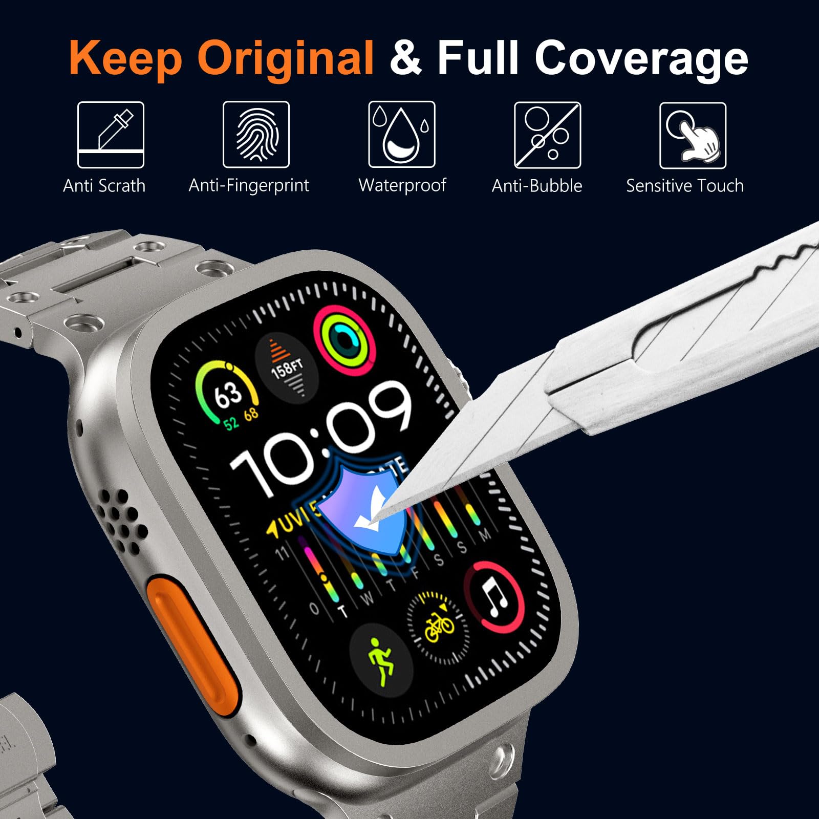 Tempered Glass for Apple Watch - огляд і ціна Smartwatch Straps & Accessories