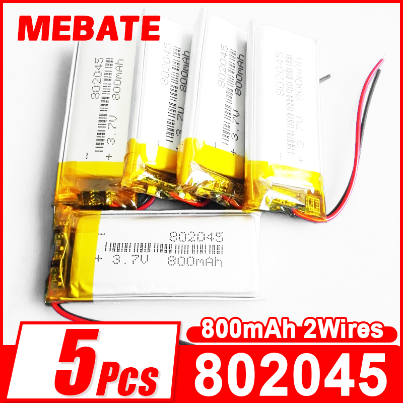 5pcs 3.7V 800mAh 802045 Rechar - огляд і ціна Smartwatch Headset