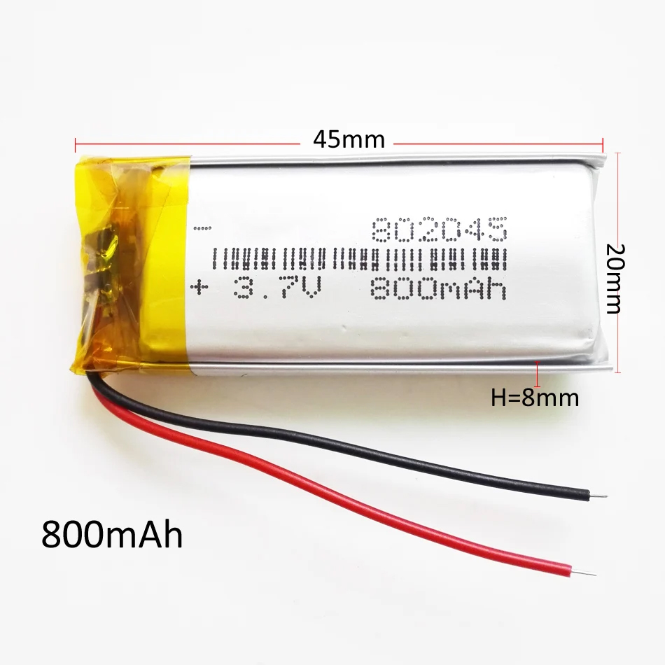 5pcs 3.7V 800mAh 802045 Rechar - огляд і ціна Smartwatch Headset