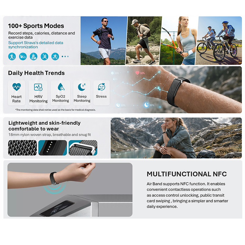 VALDUS Air Band Smart Bracelet - огляд і ціна Android Smartwatch Accessories