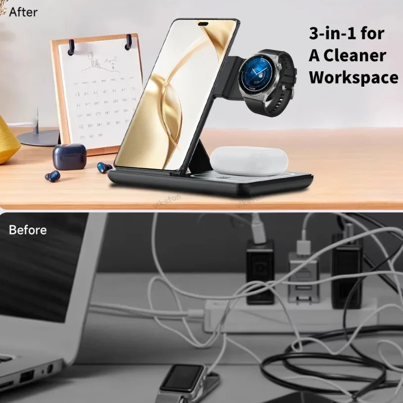 3 in 1 Foldable Wireless Charg - огляд і ціна Watch Charger Cable