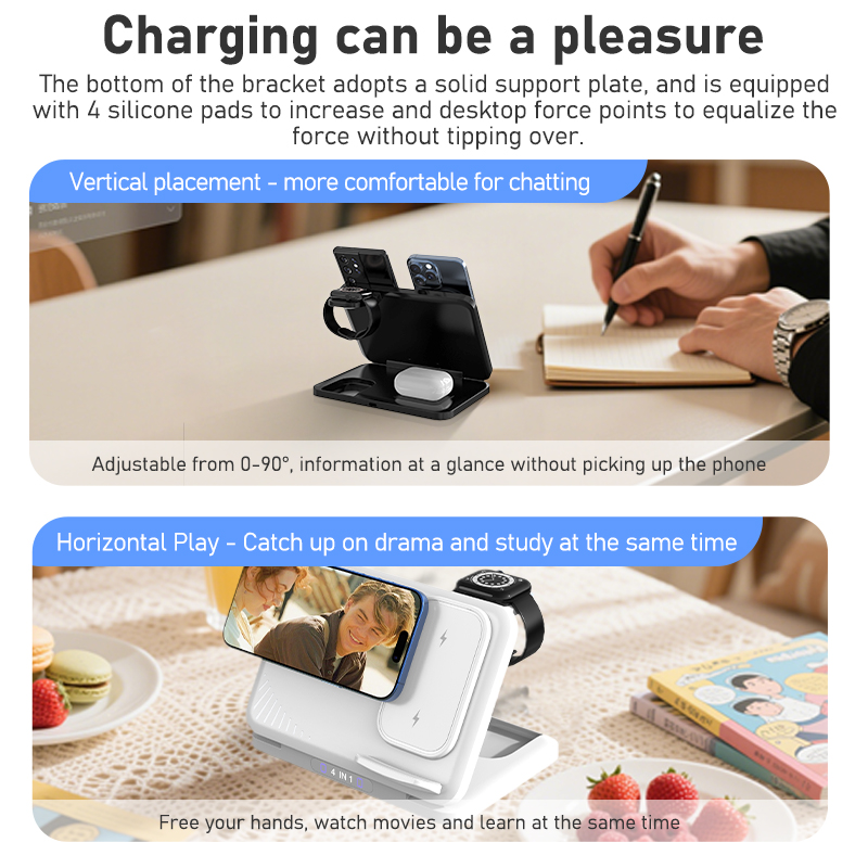 4 in 1 Dual Phone Wireless Cha - огляд і ціна Watch Charger Cable