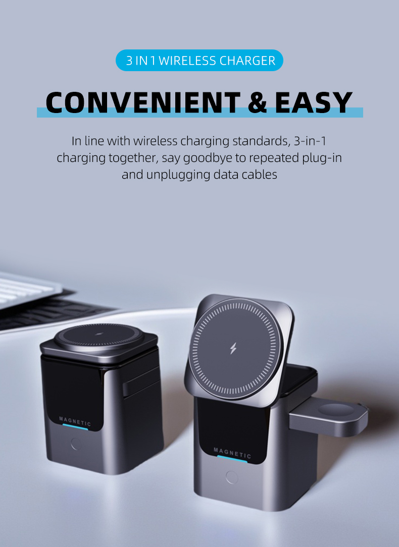 Magnetic 3 in 1 Wireless Charg - огляд і ціна Watch Charger Cable